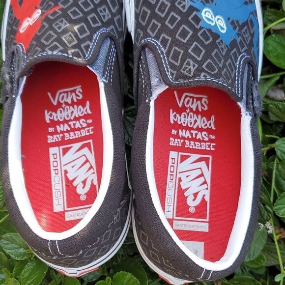Vans x Krooked by Natas for Ray Barbee Popcush Sk8 Skateboarding Shoes 9.5 main image 11